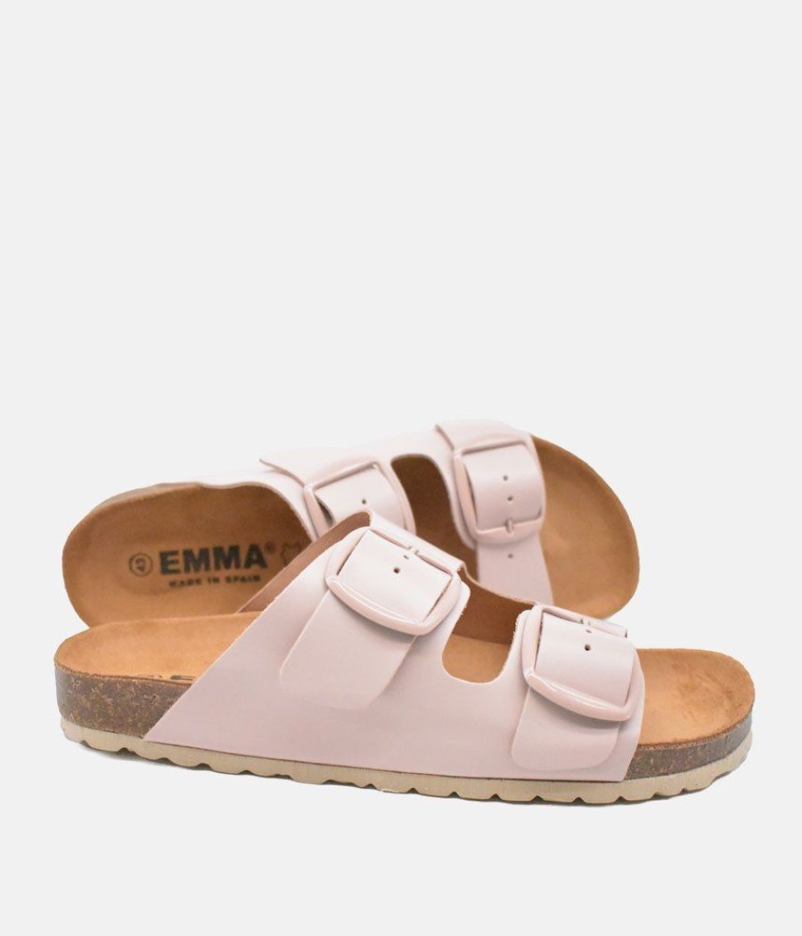 Emma Fashionable Pale Pink Twin Strap Sandal Hot