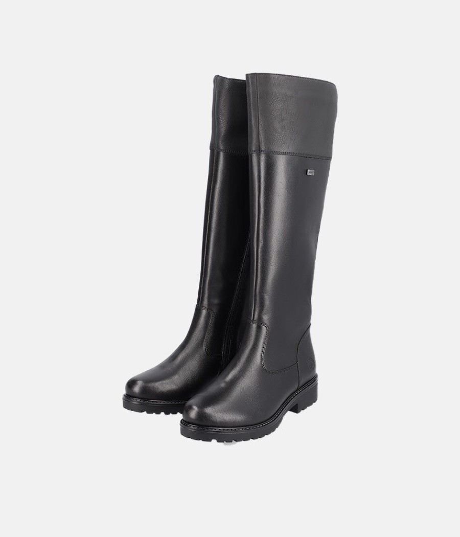 Remonte Remonte Versatile Black Zip Up Long Boots Clearance