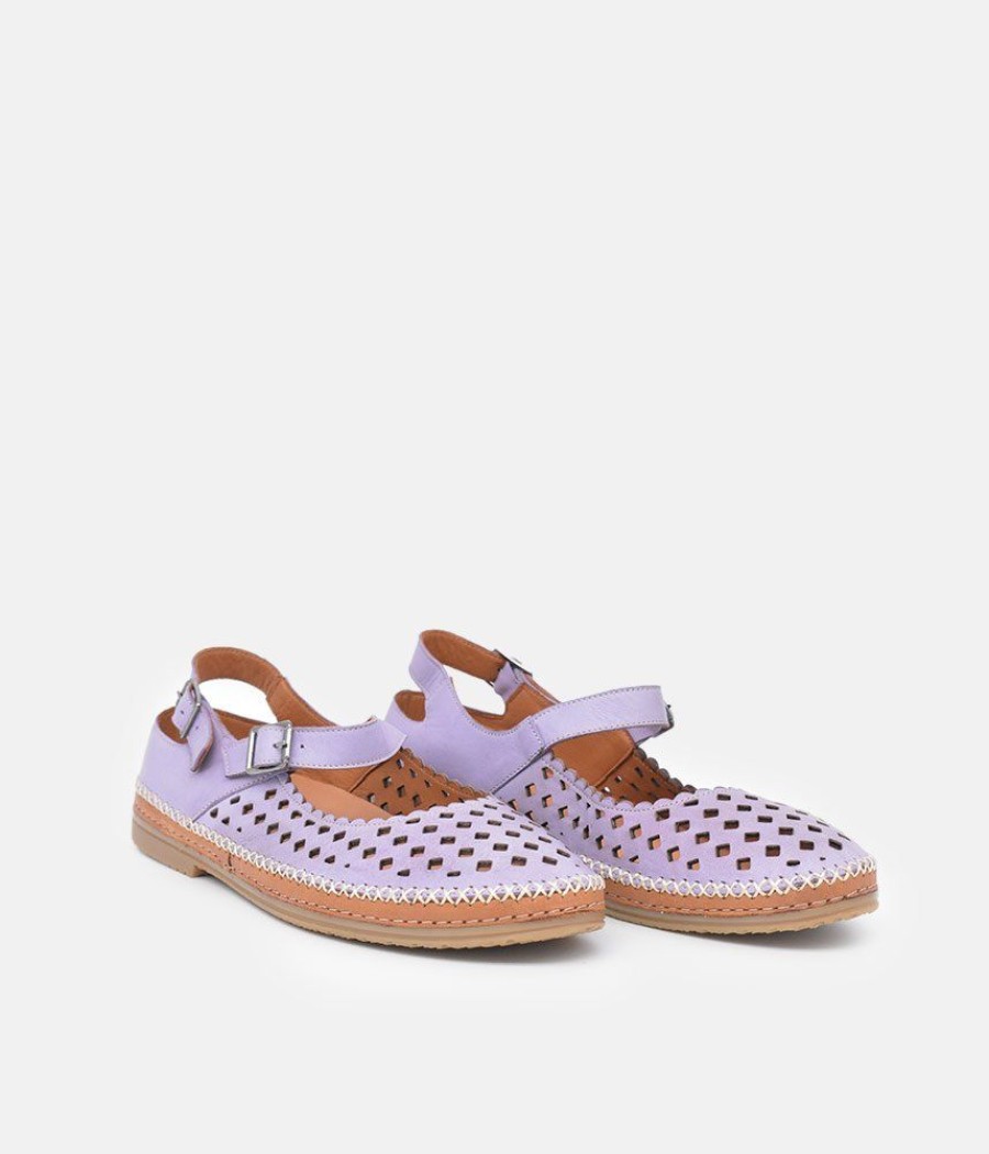 Palmiya Pretty Lavender Mary Jane Leather Shoes Best