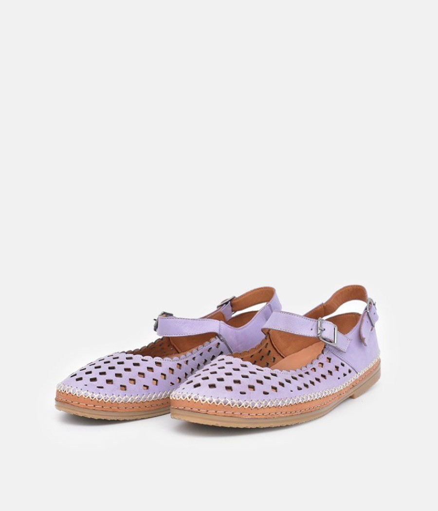 Palmiya Pretty Lavender Mary Jane Leather Shoes Best