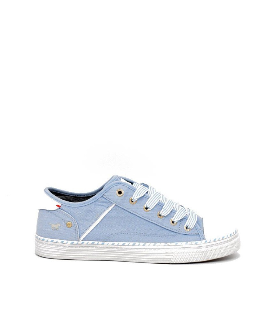 Mustang Mustang Lace Up Light Blue Fashion Trainers Best