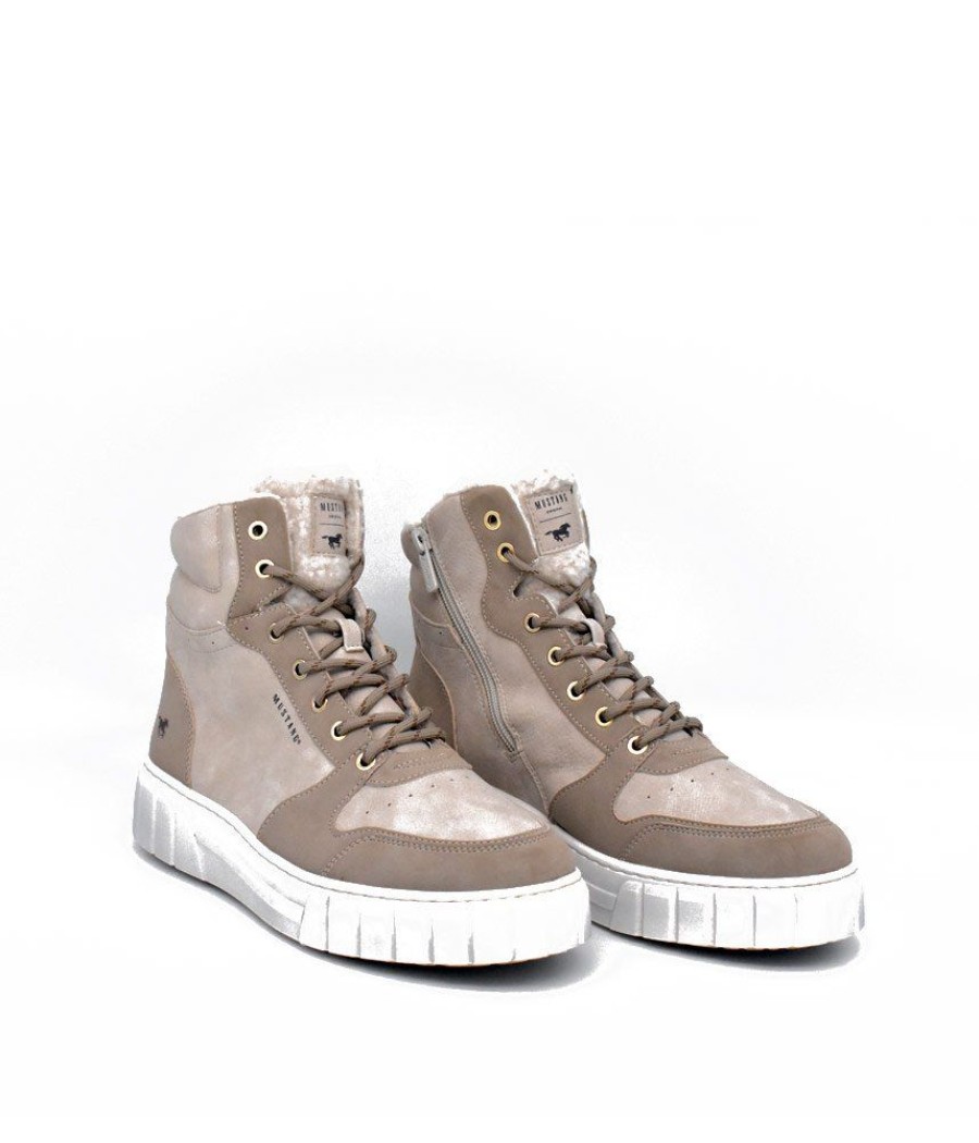 Mustang Mustang Cosy Ivory Winter Hi-Top Boots Best