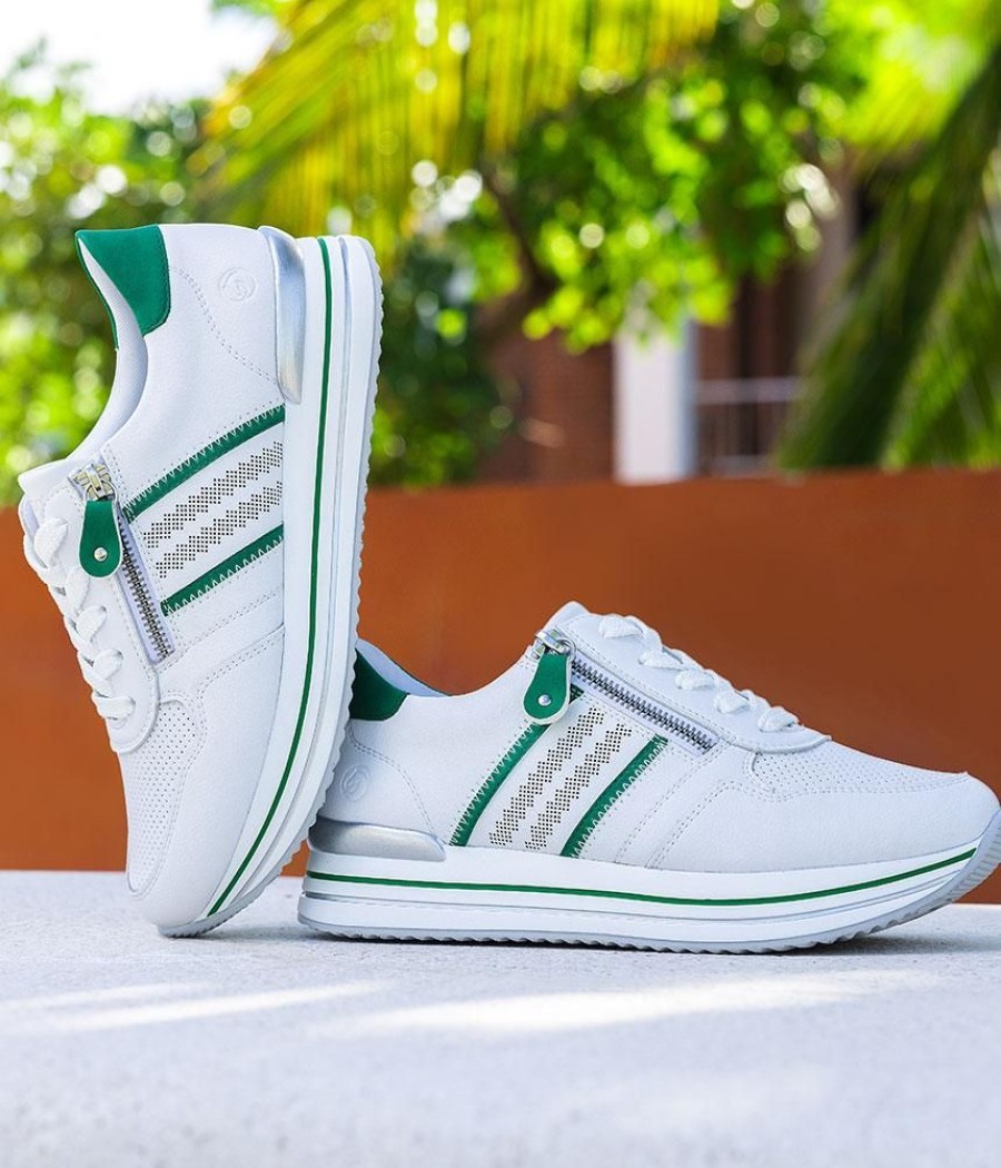 Remonte Remonte Sporty Luxe Green/White Sneakers Wholesale