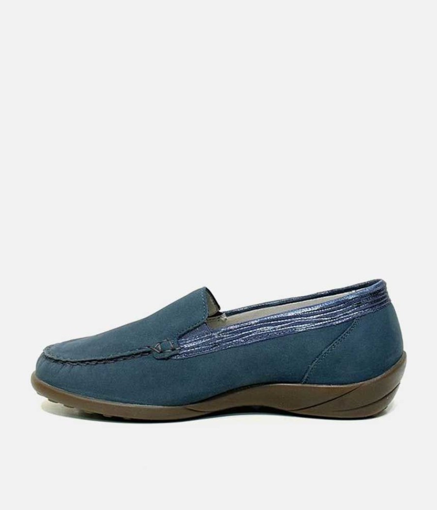 Waldlaufer Waldlaufer Classic Jeans Blue Nubuck Loafers Clearance