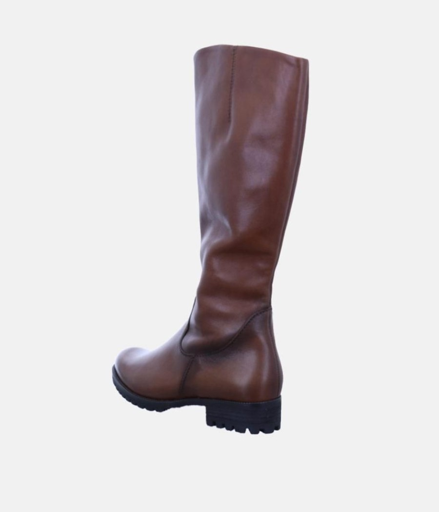 Semler Semler Premium Leather Cognac Long Boots Clearance