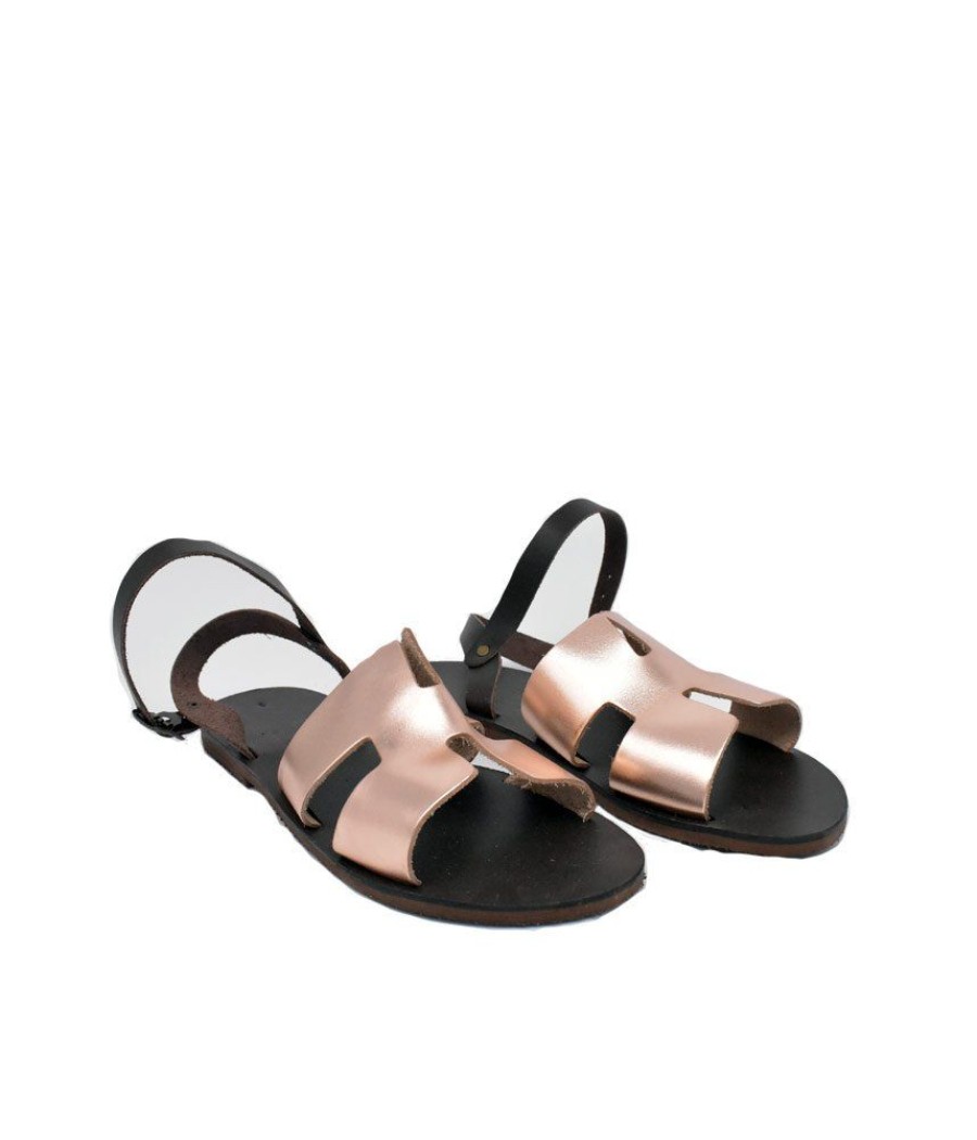 Glaritis Glaritis Stylish Evia Rosegold/Brown Sandals Wholesale