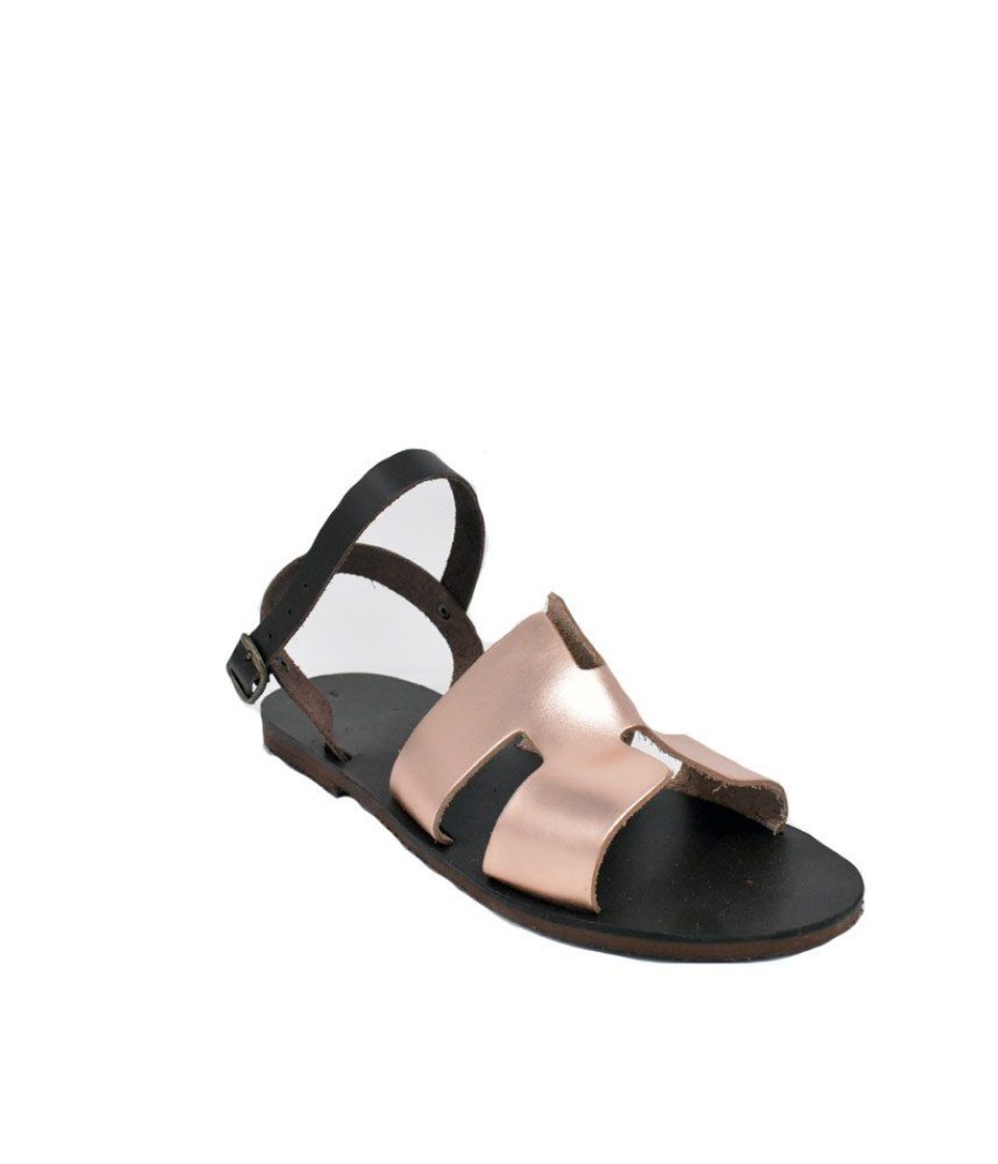 Glaritis Glaritis Stylish Evia Rosegold/Brown Sandals Wholesale