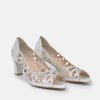 Belle & Lucy Belle & Lucy Gorgeous Silver Embellished Heels Hot