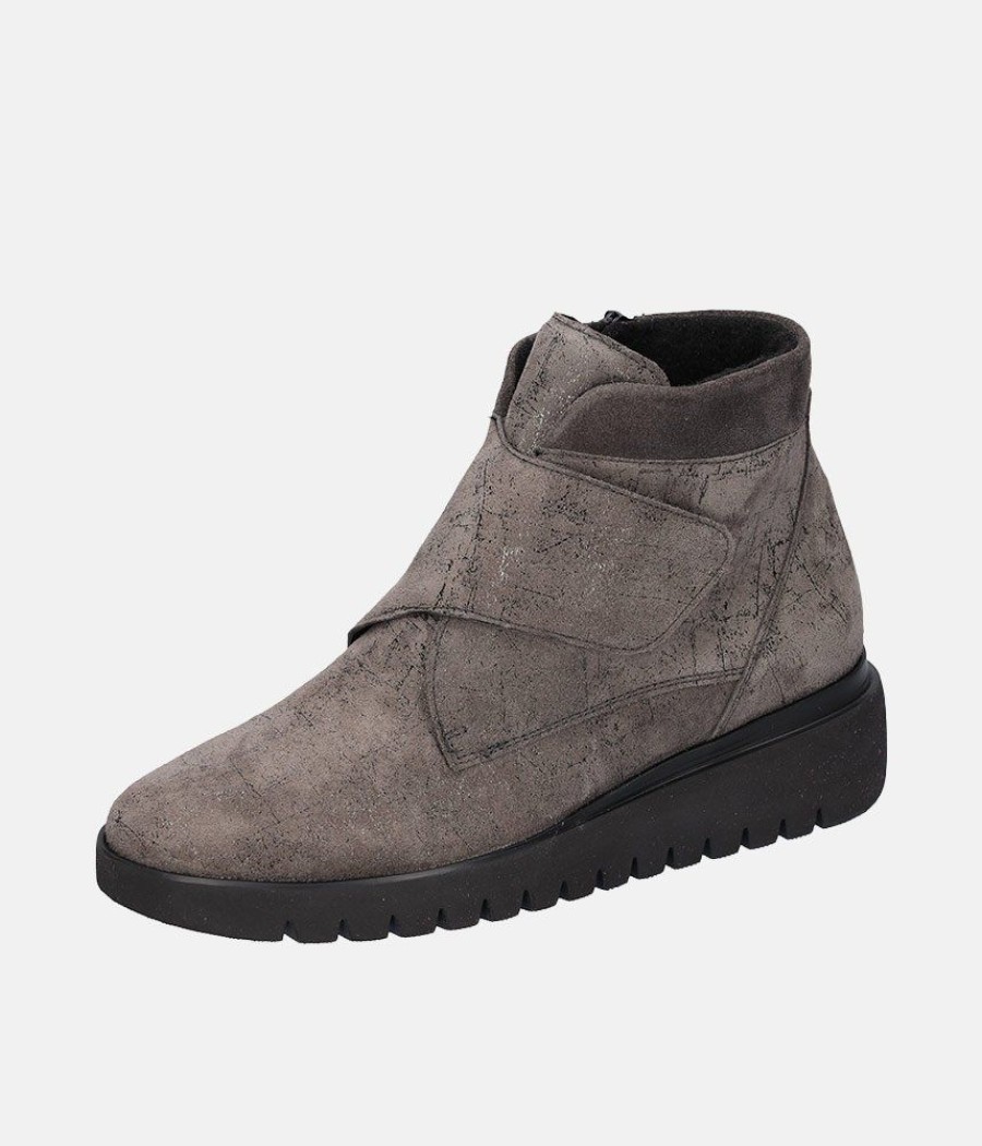 Waldlaufer Waldlaufer Stylish Grey Wedge Ankle Boot Best