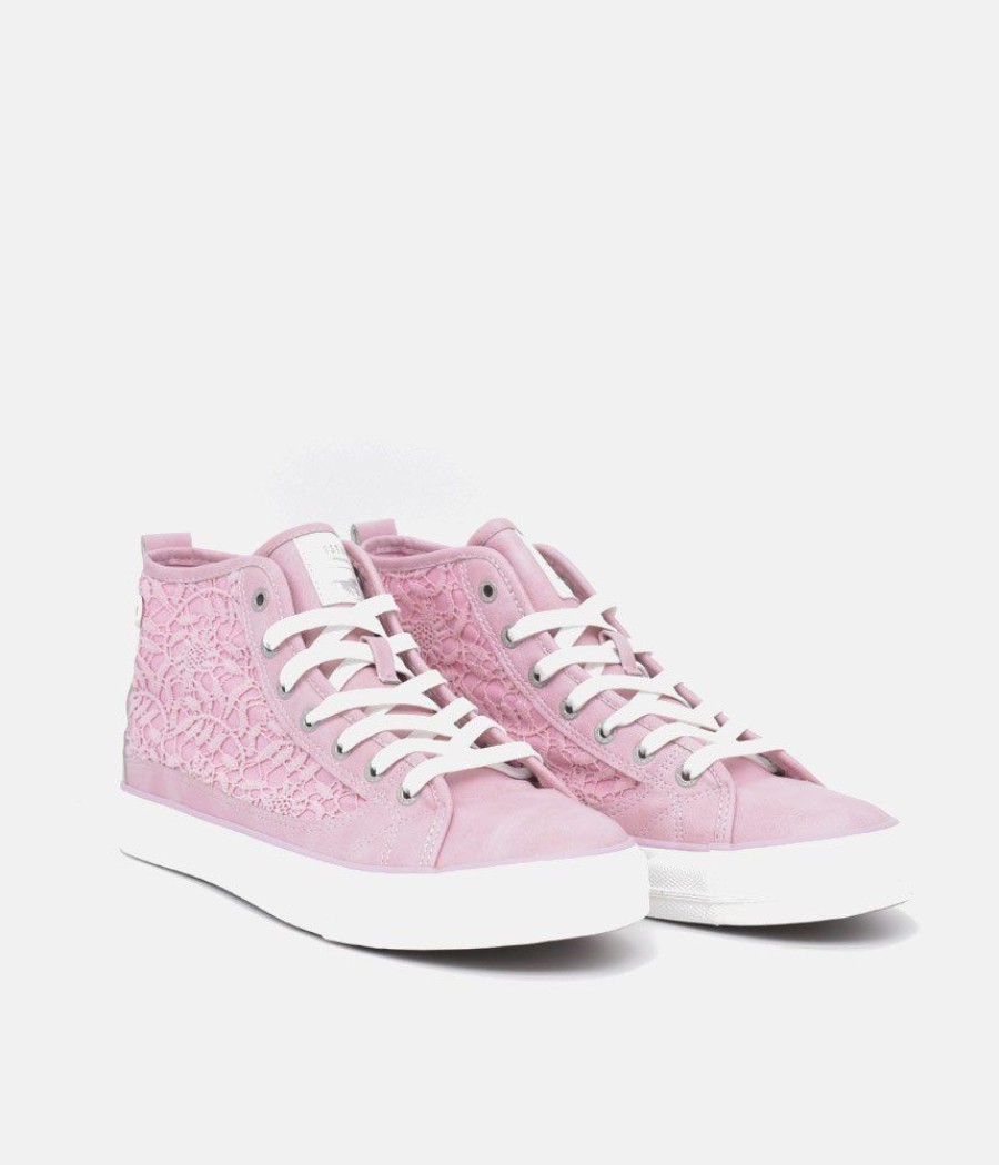 Mustang Mustang Fashionable Pink Hi-Top Sneaker New