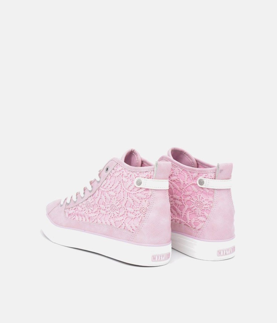 Mustang Mustang Fashionable Pink Hi-Top Sneaker New