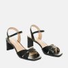 Andres Machado Gorgeous Black Block Heel Sandals Online