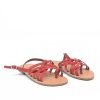 Glaritis Glaritis Red Leather Nike Strappy Sandals Best