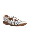 Josef Seibel Josef Seibel Pretty White Floral Closed Toe Sandals Clearance