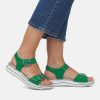 Remonte Remonte Sporty Green Wedge Sandals Online