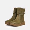 Tamaris Tamaris Cosy Khaki Green Suede Ankle Boots Online