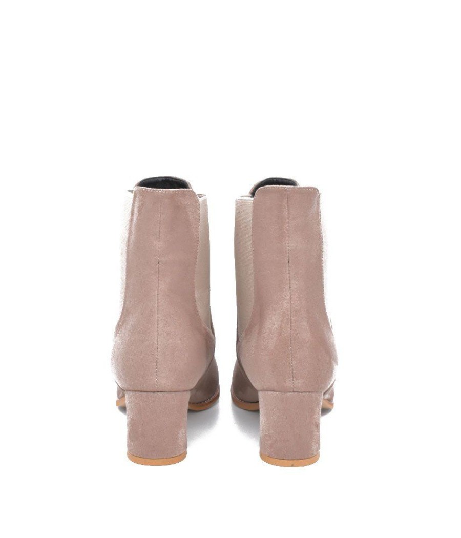 Belle & Lucy Belle & Lucy Stylish Beige Ankle Boots Clearance