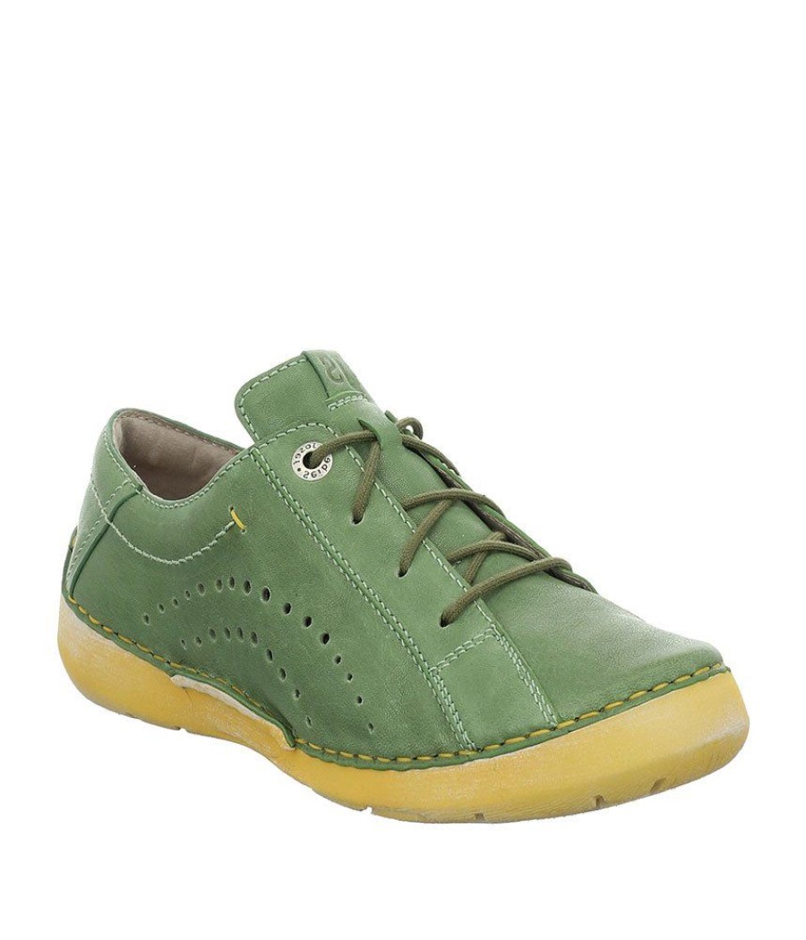 Josef Seibel Josef Seibel Combi Green Leather Lace Up Shoe Best