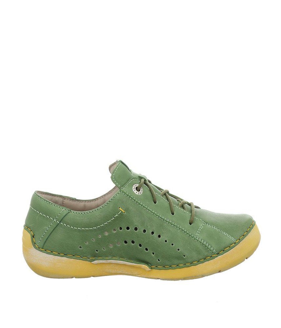 Josef Seibel Josef Seibel Combi Green Leather Lace Up Shoe Best