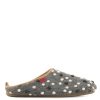 Andres Machado Pretty Grey Dotty Slippers New