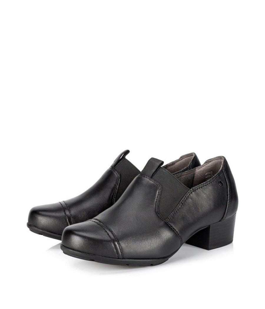 Tamaris Tamaris Chic Leather Block Heel Shoe Boots Online