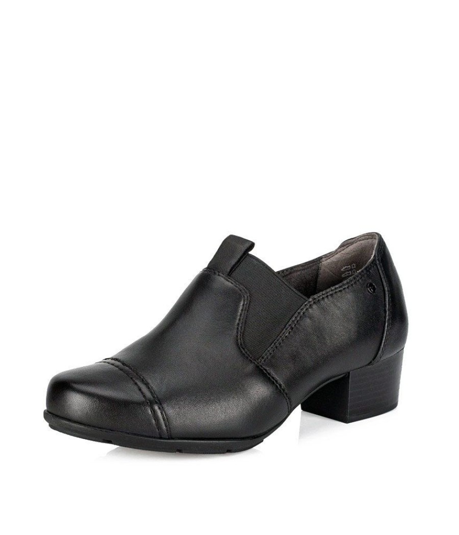 Tamaris Tamaris Chic Leather Block Heel Shoe Boots Online