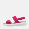 Semler Semler Fashionable Hot Pink Suede Wedge Sandals Best