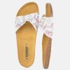 Emma Pretty White Colour Pop Vegan Leather Slides Hot