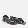 Belle & Lucy Belle & Lucy Dressy Black Block Heels Sandals Online