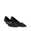 Belle & Lucy Classic Black Suedette Kitten Heels Best