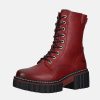 Mustang Mustang Red Platform Ankle Boots Wholesale