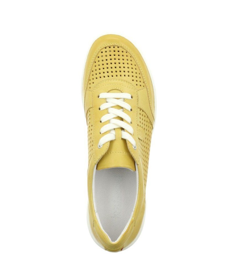 Josef Seibel Josef Seibel Casual Yellow Leather Trainer Best