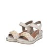 Remonte Remonte Dressy Cream Wedge Sandal Best