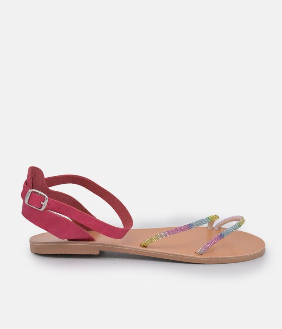 Glaritis Glaritis Cute Pink Multi Sandals Wholesale