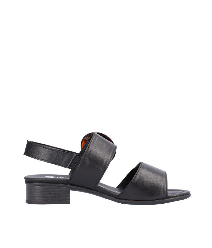 Remonte Remonte Classic Chic Black Sandals Online