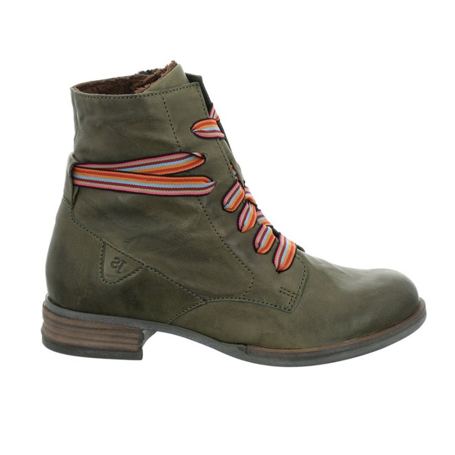 Josef Seibel Josef Seibel Trendy Olive Green Lace Up Combat Boots Online