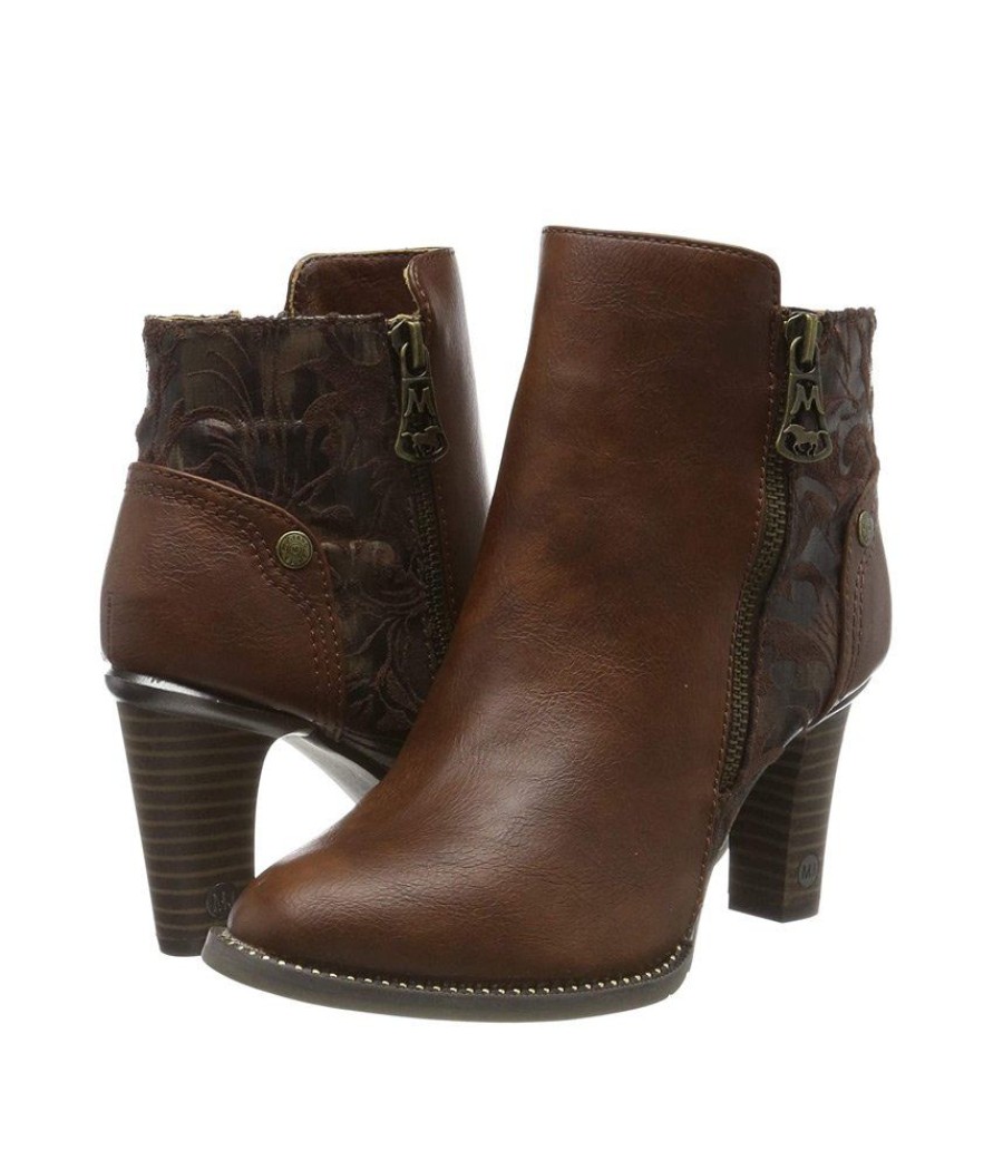 Mustang Mustang Funky Cognac Ankle Boots Clearance