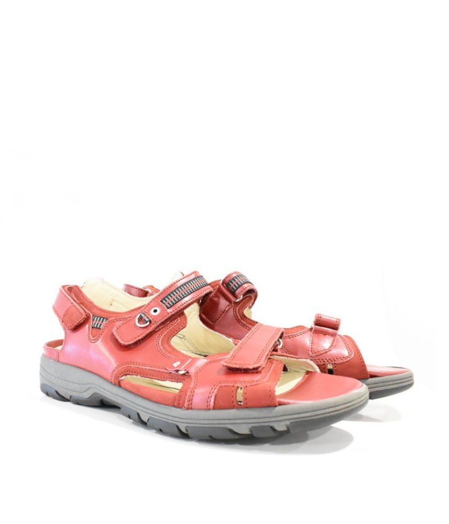 Waldlaufer Waldlaufer Sporty Cherry Red Walking Sandal Online