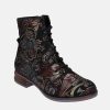 Josef Seibel Josef Siebel Gorgeous Black Multi Lace Up Boots New