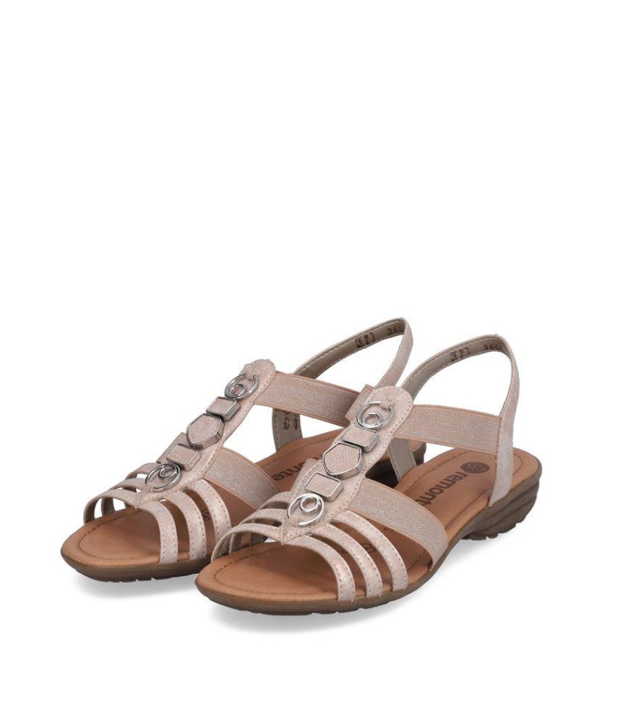 Remonte Remonte Stylish Strappy Rosegold/Silver Sandals Online