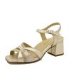 PieSanto Piesanto Glamorous Platinum Block Heel Sandals Best