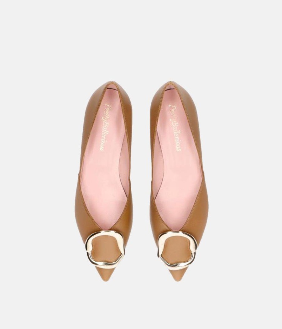 Pretty Ballerina Pretty Ballerina Chic Brown Pointy Toe New