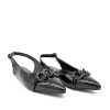 Belle & Lucy Stylish Black Patent Slingback Flats Online