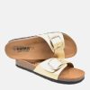 Emma Versatile Chic Gold Leather Slides Hot