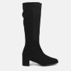 Cinderella Shoes Cinderella Shoes Gorgeous Black Suede Long Boots Clearance