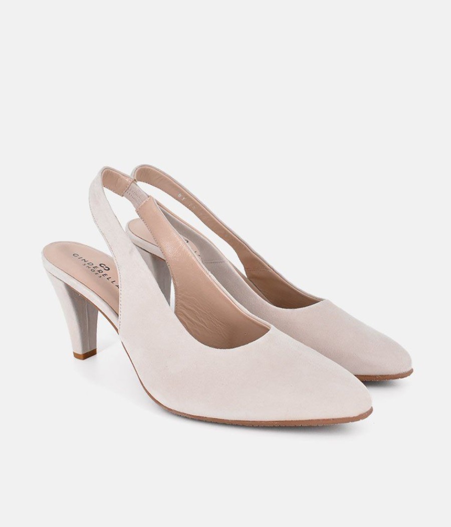 Cinderella Shoes Cinderella Shoes Beatiful Beige Suede Slingbacks Hot