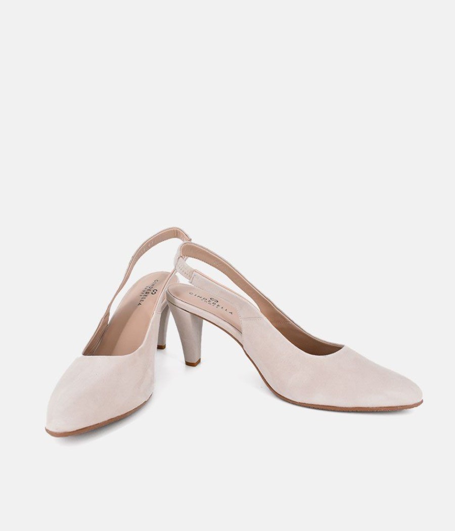 Cinderella Shoes Cinderella Shoes Beatiful Beige Suede Slingbacks Hot