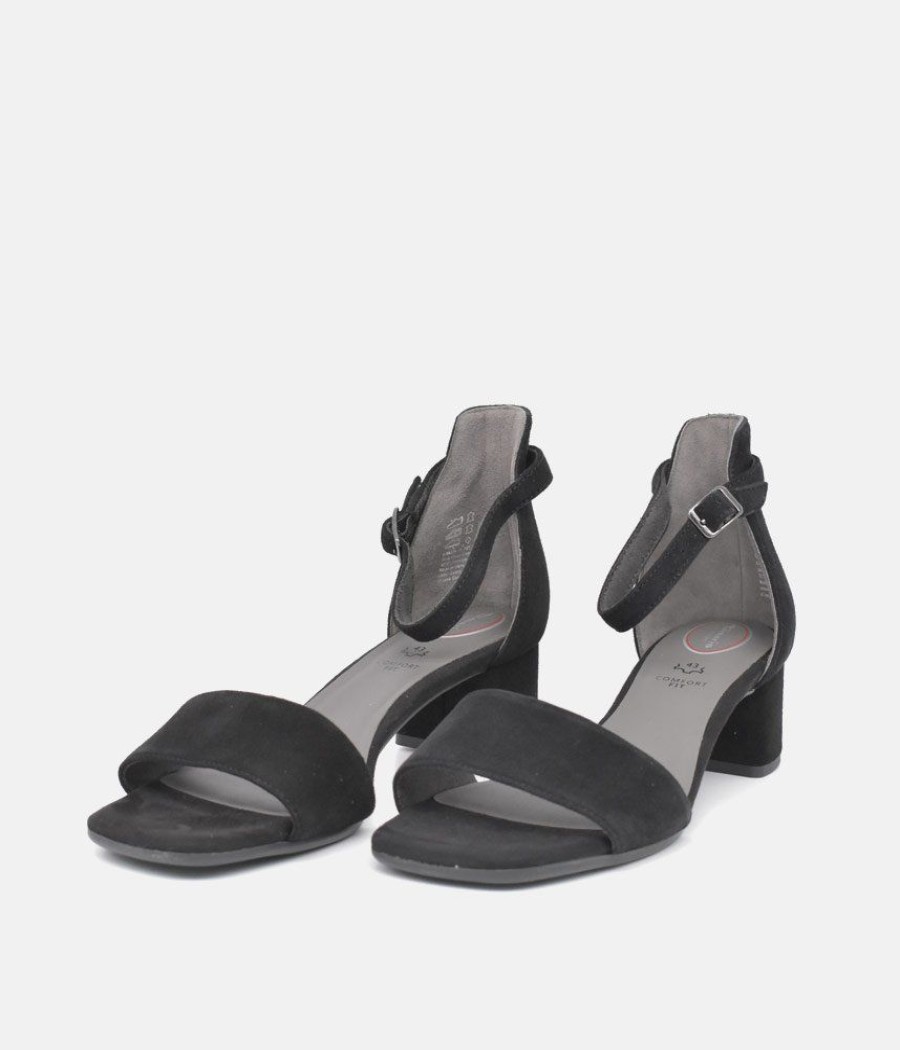 Tamaris Tamaris Dressy Black Block Heel Sandals Clearance