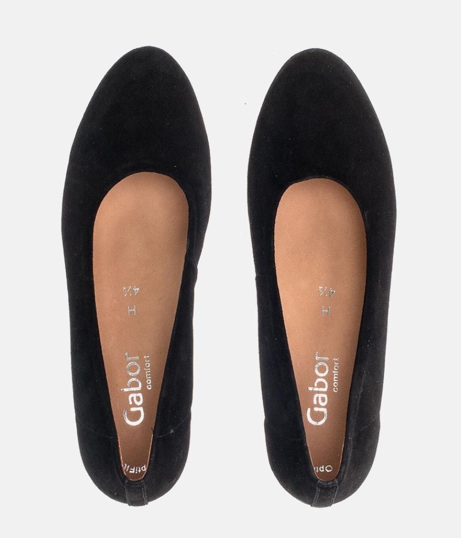 Gabor Gabor Dressy Black Suede Wide Fit Heels Best