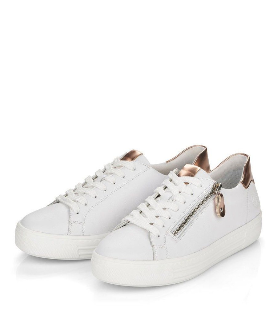 Remonte Remonte Versatile White/Bronze Combi Trainer Wholesale